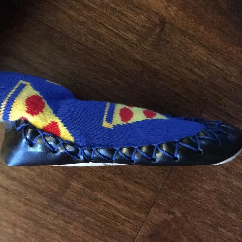 Hanna Andersson Pizza Bootie Slippers Sz 5-7 NEW